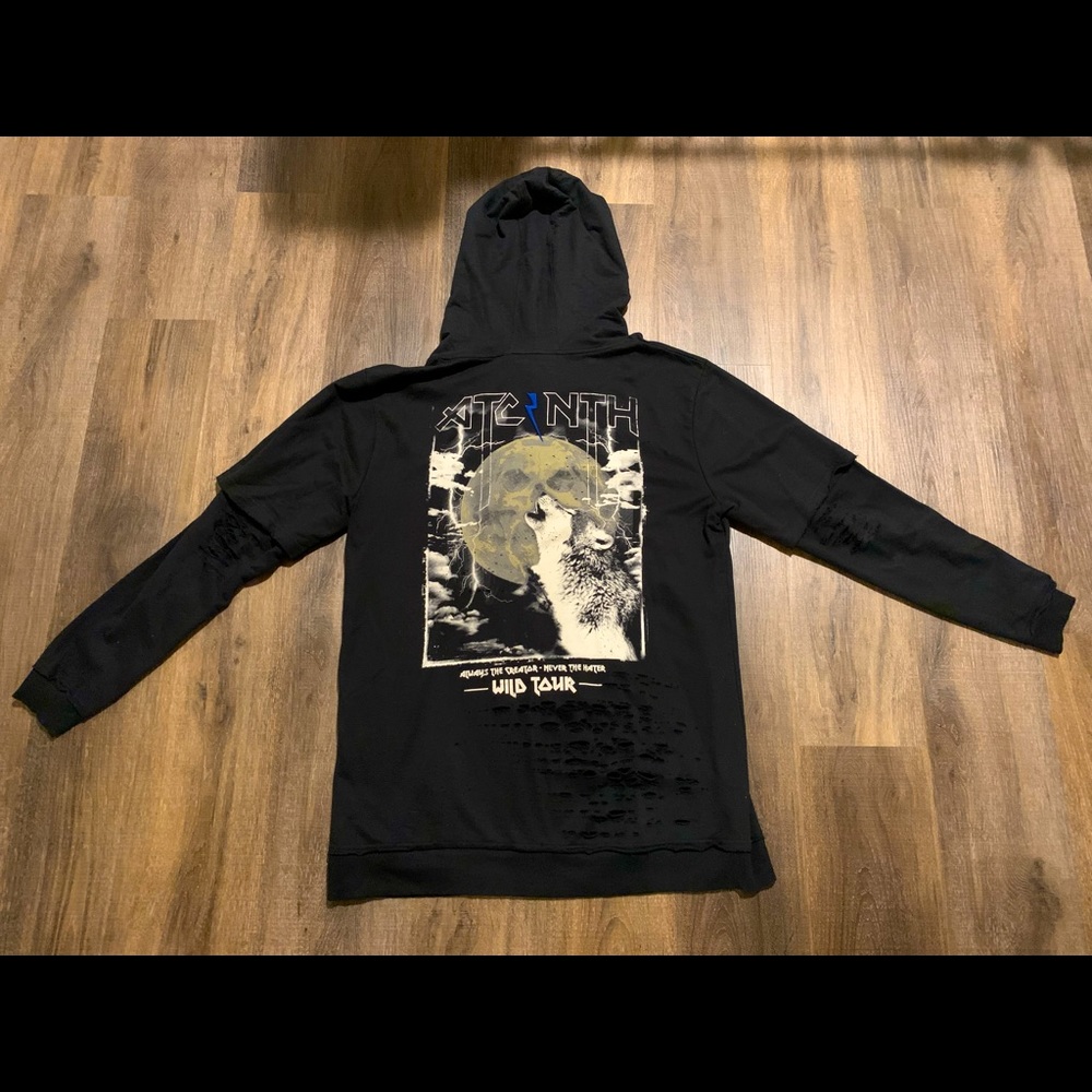 Sons of Heroes Distressed Longline Hoodie
